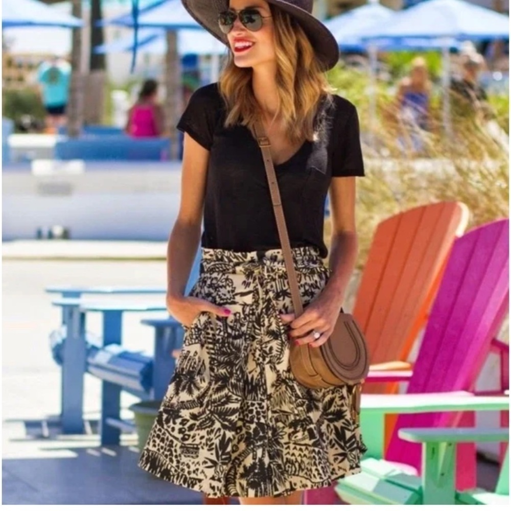 ANTHROPOLOGIE COREY LYNN CALTER | Palm Garden Paper Bag Skirt. Sz. 10